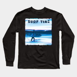 Surf Time - Surfer and Surf Board Long Sleeve T-Shirt
